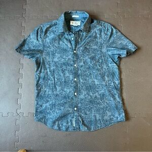 Original Penguin Men's Blue Patterned Shirt